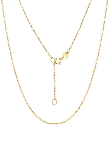 Suplight Goldkette Damen 333 Echtgold Halskette Damen Gold Goldschmuck Gold Chain Erbskette 41 cm Gliederkette Ohne Anhänger Geschenk für Frauen Mama von Suplight