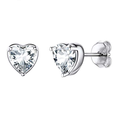 Suplight Herz Ohrstecker Silber 925 Damen Diamant Ohrringe mit April Geburtsstein Kristall Ohrringe Medizinische Ohr Piercing mit Zirkonia Chirurgenstahl Ohrchmuck Accessoire für Damen Mädchen Suplight Herz Ohrstecker Silber 925 Damen Diamant Ohrringe mit April Geburtsstein Kristall Ohrringe Medizinische Ohr Piercing mit Zirkonia Chirurgenstahl Ohrchmuck Accessoire für Damen Mädchen von Suplight