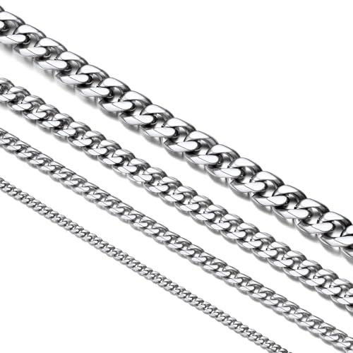 Suplight Panzerkette Herren 71cm Edelstahl Panzerkette Halskette Hip Hop Link Necklace - 6mm breit kubanische Gliederkette - Männer Jungen Modeschmuck Accessoire Suplight Panzerkette Herren 71cm Edelstahl Panzerkette Halskette Hip Hop Link Necklace - 6mm breit kubanische Gliederkette - Männer Jungen Modeschmuck Accessoire von Suplight