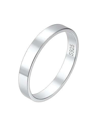 Suplight Promise Ring Herren Damen Silber 925 Verlobungsring Ringbreite 3mm Größe 67 Hochzeitsringe Eheringe Statement Ring Trauringe Ewigkeitsring von Suplight