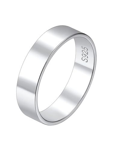 Suplight Ring Damen Silber 925 Partnerring Promise Ring Breite 5mm Größe 54 Hochzeitsringe Eheringe Verlobungsring Trauringe Ewigkeitsring Paar Ring von Suplight