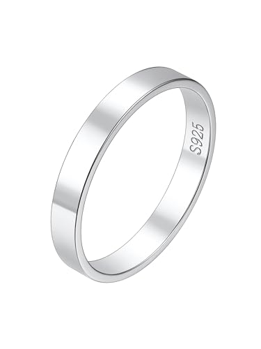 Suplight Ring Silber 925 Damen Verlobungsring Promise Ring Breite 3mm Größe 54 Hochzeitsringe Eheringe Trauringe Ewigkeitsring Statement Ring von Suplight
