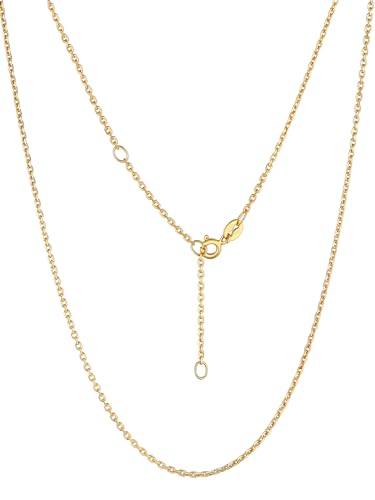 Suplight Kette Vergoldet Damen Goldkette Damen 925 Ohne Anhänger Goldener Schmuck Necklace Women Panzerkette 61cm Erbskette Geschenk für Frauen Mama von Suplight