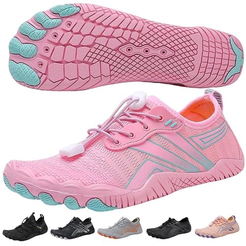 Supmix Herren Damen Wasserschuhe Strandschuhe Herren Damen Schwimmschuhe Schnell Trocknende Barfußschuhe Aquaschuhe Meeresschuhe Surf Tauchen Pool Schuhe für Herren Damen, rose, 39 1/3 EU von Supmix