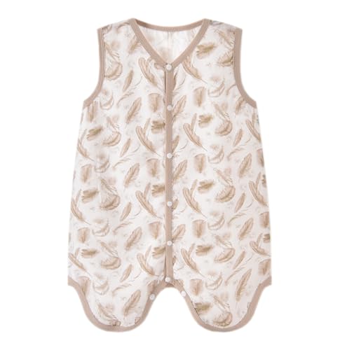 Supolian Sommer Kinder Schlafsack 6-48 Monate Tragbare Decke für Babys Weste Babydecken TOG 0.23 Kleinkind Schlafsack 11 Farben Kinder Nachtwäsche (Feder, S (70-80cm)) von Supolian