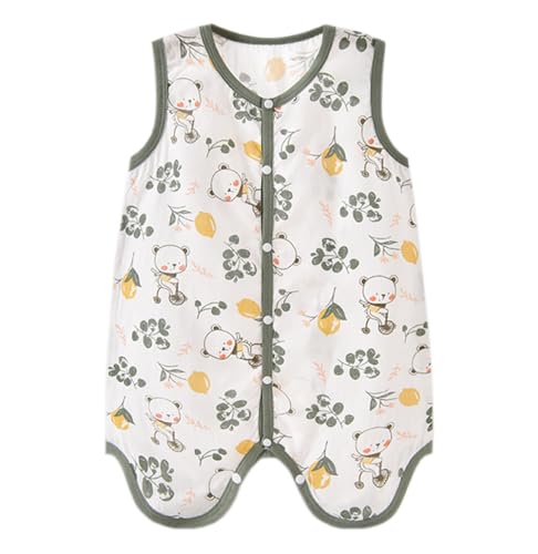 Supolian Sommer Kinder Schlafsack 6-48 Monate Tragbare Decke für Babys Weste Babydecken TOG 0.23 Kleinkind Schlafsack 11 Farben Kinder Nachtwäsche (Kleiner Bär, M (80-90cm)) von Supolian