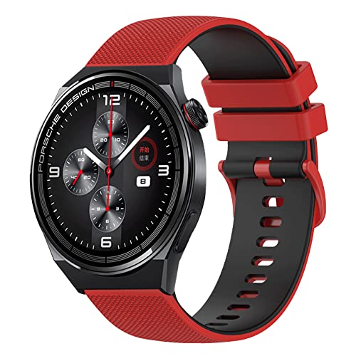 Armband für Huawei Watch GT 4 46mm/Huawei Watch GT 3 Pro 46mm, 22mm Kariertes Silikon Sportband für Huawei Watch GT 3 46mm/Watch 3/Watch 3 Pro/Watch GT 2 46 mm/GT2 Pro/Watch GT 42mm von Supore