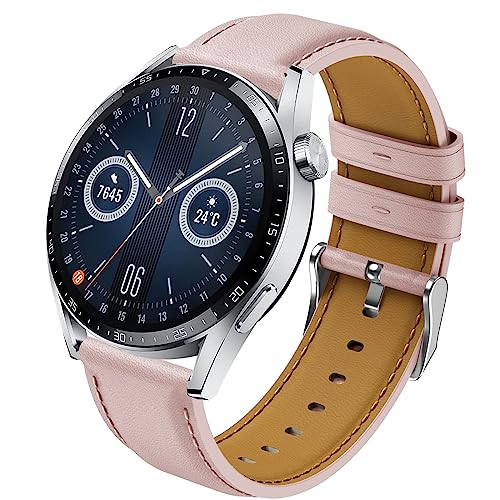 Supore Armband für Huawei Watch GT 3 46mm, 22mm Weiches Lederband für Huawei Watch GT 4 46mm/Huawei Watch GT 3 Pro 46mm/Watch GT Runner/Watch GT 2 46mm/Watch GT 2e/Watch GT 2 Pro von Supore