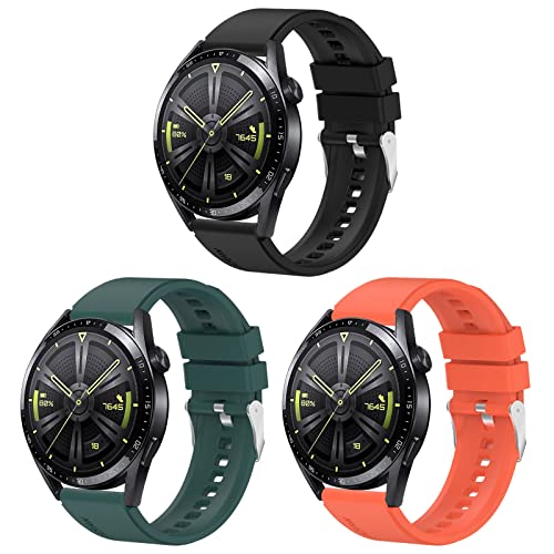 Supore Huawei Watch GT3 46mm Armband, Huawei Watch GT4 46mm Armband, 22mm Weiches Silikon Sport Wasserdicht Ersatzbänder für Huawei Watch GT3 Pro 46mm, Watch GT Runner, Watch GT2 46mm, Watch GT 2e von Supore