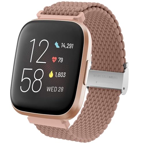 Supore Kompatibel mit Fitbit Versa 2/Fitbit Versa Armband, Modisches Gewebtes Nylonband für Fitbit Versa 2/Versa/Versa Lite/Versa Special Edition Damen Herren von Supore