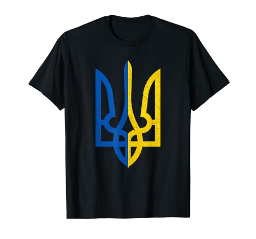 Ukraine Flagge Symbol für Herren und Damen T-Shirt von Suport for FREE and STRONG Ukraine