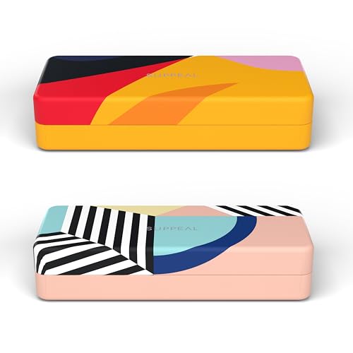 Suppeal 2er-Set Hartschalen-Brillenetui in Geschenkbox – Premium Brillenetui für Damen & Herren – Inkl. Mikrofaser-Putztuch – Robustes Etui für Brille, Sonnenbrille & mehr von Suppeal