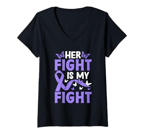 Damen Ihr Kampf ist mein Kampf — Support Awareness Unity T-Shirt mit V-Ausschnitt Damen Ihr Kampf ist mein Kampf — Support Awareness Unity T-Shirt mit V-Ausschnitt von Support Awareness Unity Strength Empowerment
