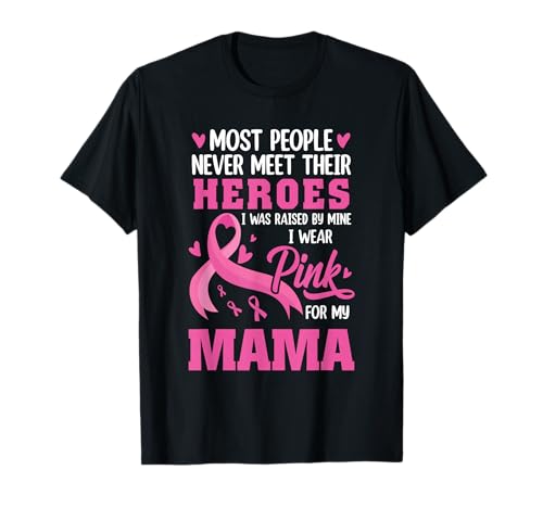 Brustkrebs-Bewusstseins-Kleidung, Pink für Meine Mama, unterstützt Kinder T-Shirt von Support Breast Cancer Awareness