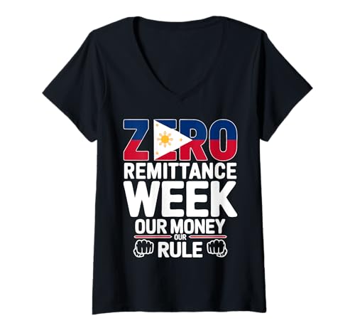 Damen Woche ohne Überweisung Ich stimme PRRD Rodrigo Duterte zu T-Shirt mit V-Ausschnitt Damen Woche ohne Überweisung Ich stimme PRRD Rodrigo Duterte zu T-Shirt mit V-Ausschnitt von Support Former President Rodrigo Duterte ICC