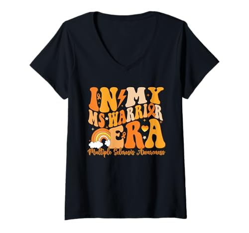 Damen In My MS Warrior Era Multiple Sklerose Awareness Month T-Shirt mit V-Ausschnitt Damen In My MS Warrior Era Multiple Sklerose Awareness Month T-Shirt mit V-Ausschnitt von Support MS Warrior Multiple Sclerosis Awareness