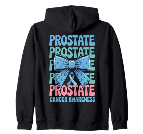 Bow Coquette Groovy Prostate Cancer Awareness Women Kapuzenjacke Bow Coquette Groovy Prostate Cancer Awareness Women Kapuzenjacke von Support Squad Prostate Cancer Survivor Husband Tee