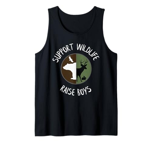 Support Wildlife Raise Jungen Muttertag Lustiger Junge Mama Tank Top von Support Wildlife Raise Boys Mother's Day Mom Gifts