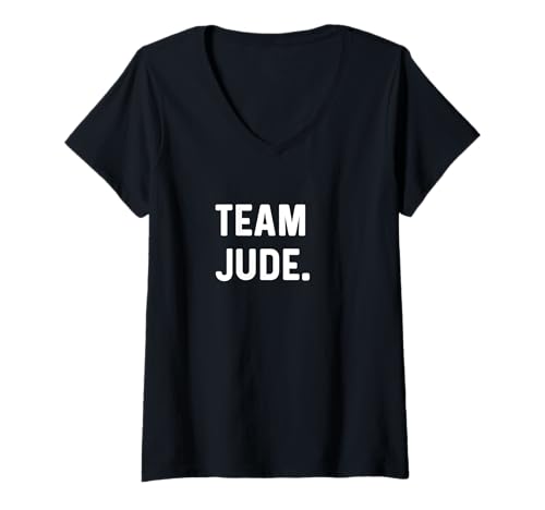 Damen Team Jude - Name T-Shirt mit V-Ausschnitt Damen Team Jude - Name T-Shirt mit V-Ausschnitt von Support Your Favorite Team by MJ