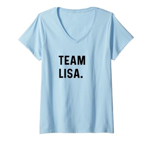 Damen Team Lisa - Name - Familienname T-Shirt mit V-Ausschnitt Damen Team Lisa - Name - Familienname T-Shirt mit V-Ausschnitt von Support Your Favorite Team by MJ