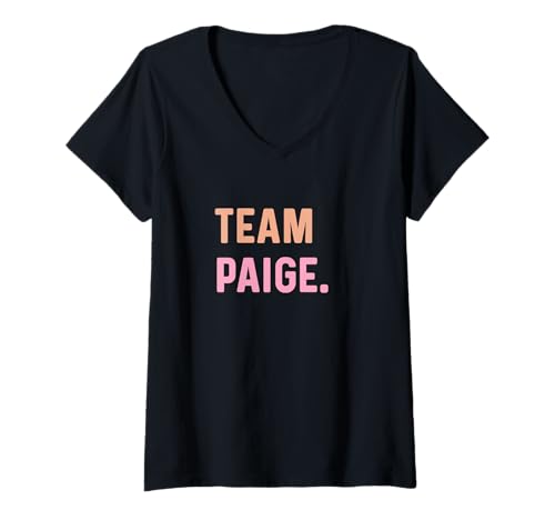 Damen Team Paige - Name T-Shirt mit V-Ausschnitt Damen Team Paige - Name T-Shirt mit V-Ausschnitt von Support Your Favorite Team by MJ