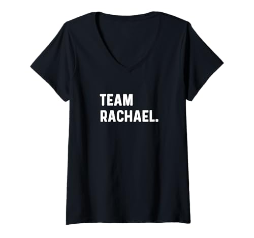 Damen Team Rachael - Name T-Shirt mit V-Ausschnitt Damen Team Rachael - Name T-Shirt mit V-Ausschnitt von Support Your Favorite Team by MJ