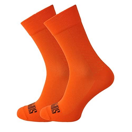 SUPPORT Superleichte Fahrradsocken für Herren, atmungsaktive Technologie, rutschfeste Faser, Unisex, Zubehör für Radfahrer, Wandern, Klettern, Radfahren, Reiten., Orange, 8-9 von Support