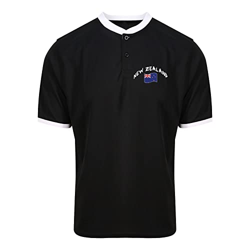 Supportershop Herren Neuseeland Polohemd, Schwarz, L von Supportershop