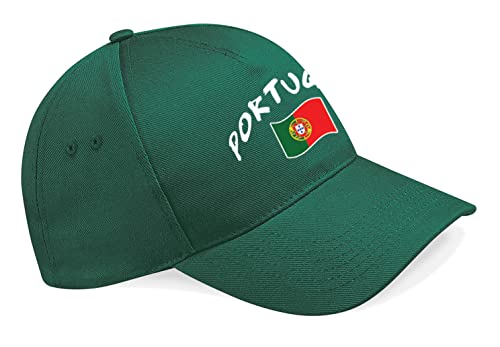 Supportershop Unisex Portugal Baseballkappe, grün, One Size von Supportershop