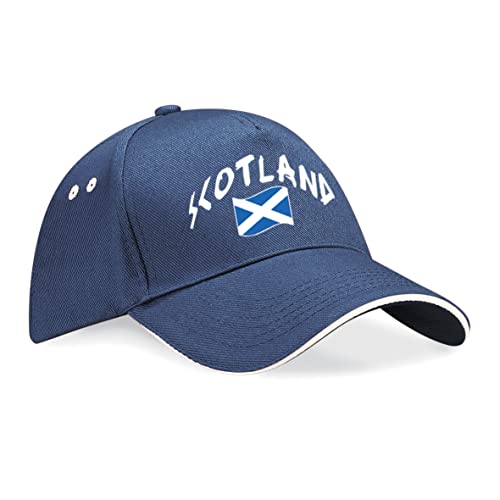 Supportershop Unisex Schottland Baseballkappe, blau, One Size von Supportershop