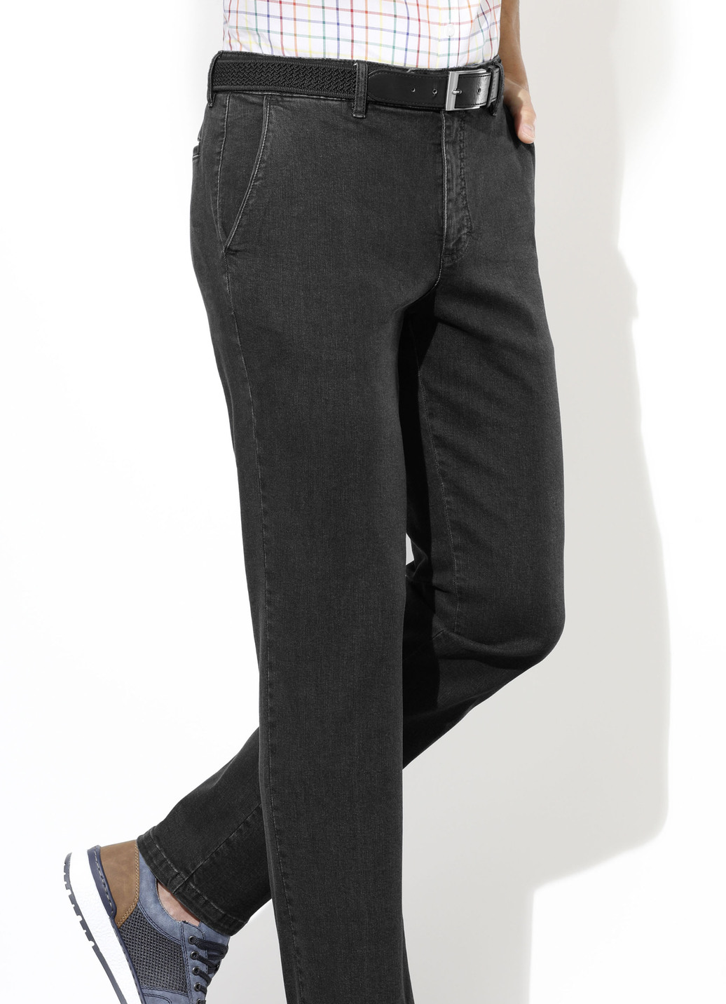 Superstretch-Jeans von "Suprax" in 4 Farben, Schwarz, Größe 28 von Suprax