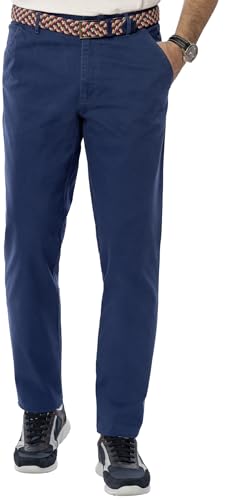 Suprax Chino Hose Herren mit Gürtel, Freizeithose Herren mit Dehnbund für extra Bewegungsfreiheit, Stretch Hose Herren in Regular fit Passform, Royalblau, Gr. 29 von Suprax