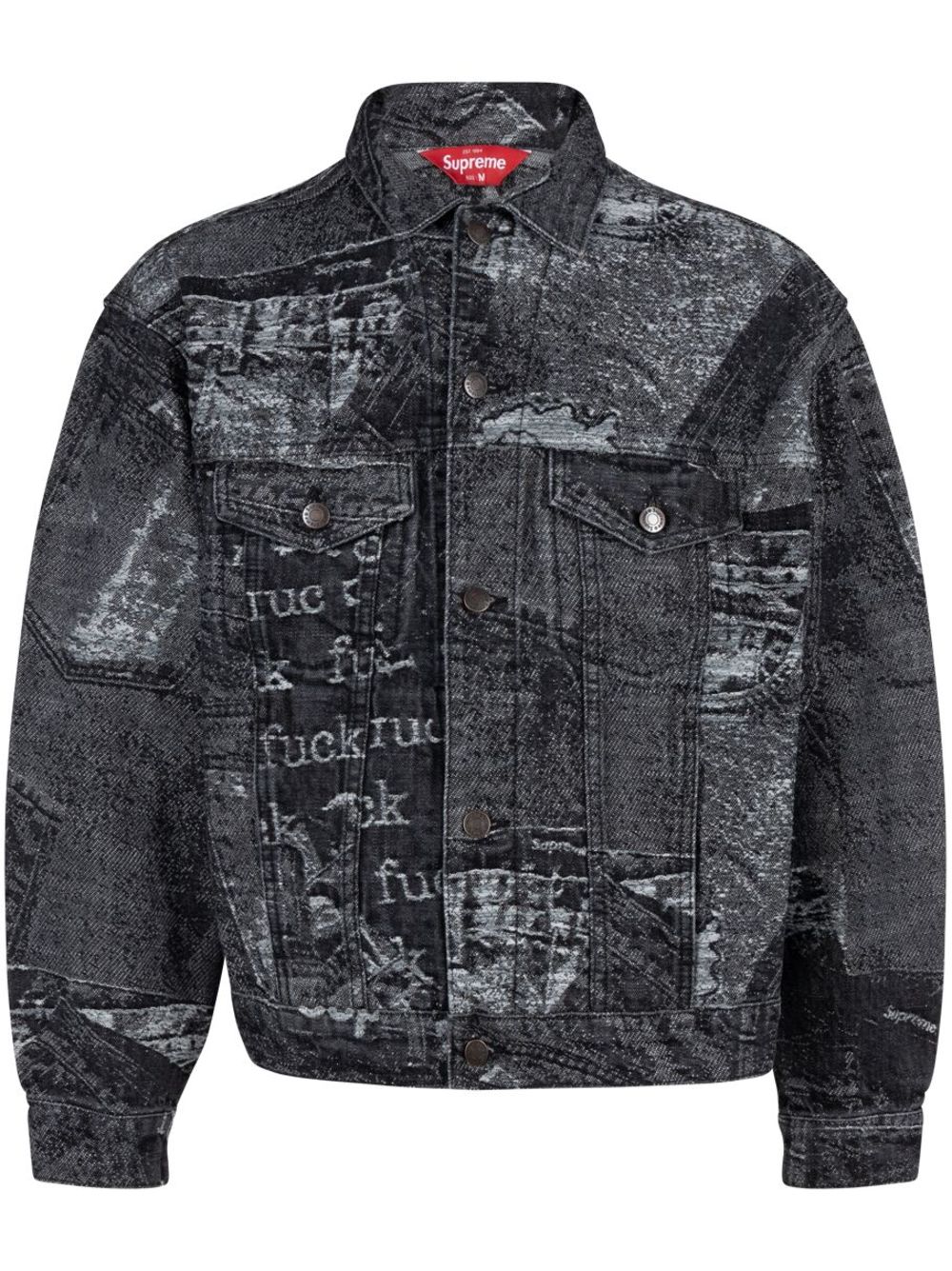 Supreme Archive Jeansjacke mit Jacquardmuster - Schwarz von Supreme