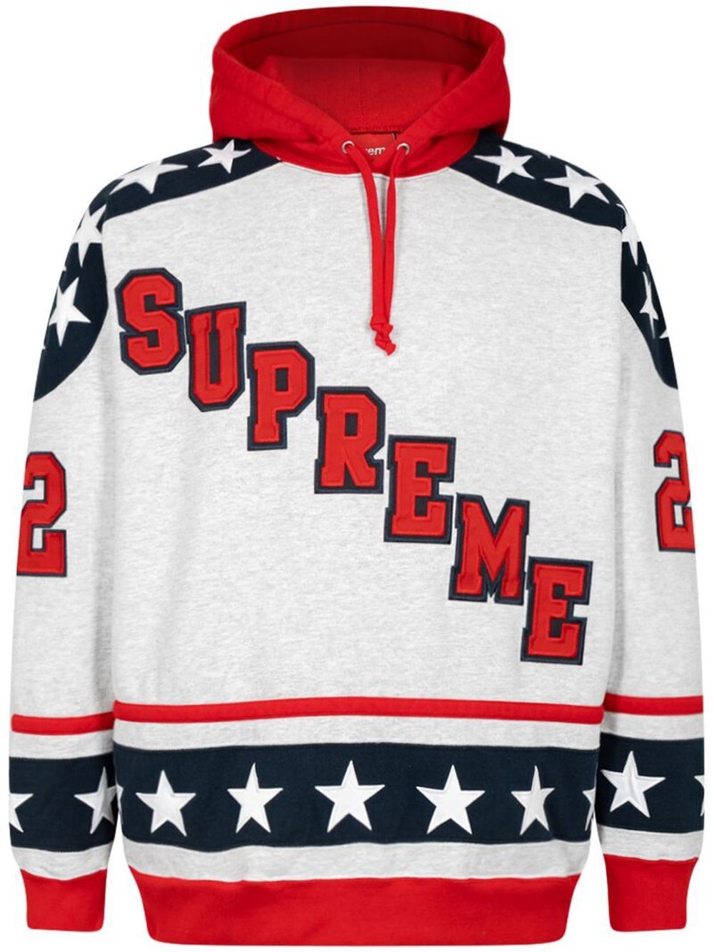 Supreme Verzierter Hockey Hoodie - Weiß von Supreme