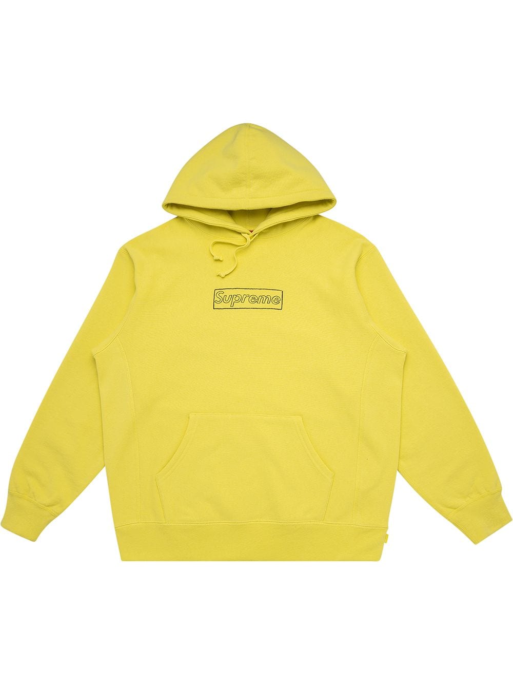 Supreme Kaws Chalk Hoodie mit Logo - Gelb von Supreme