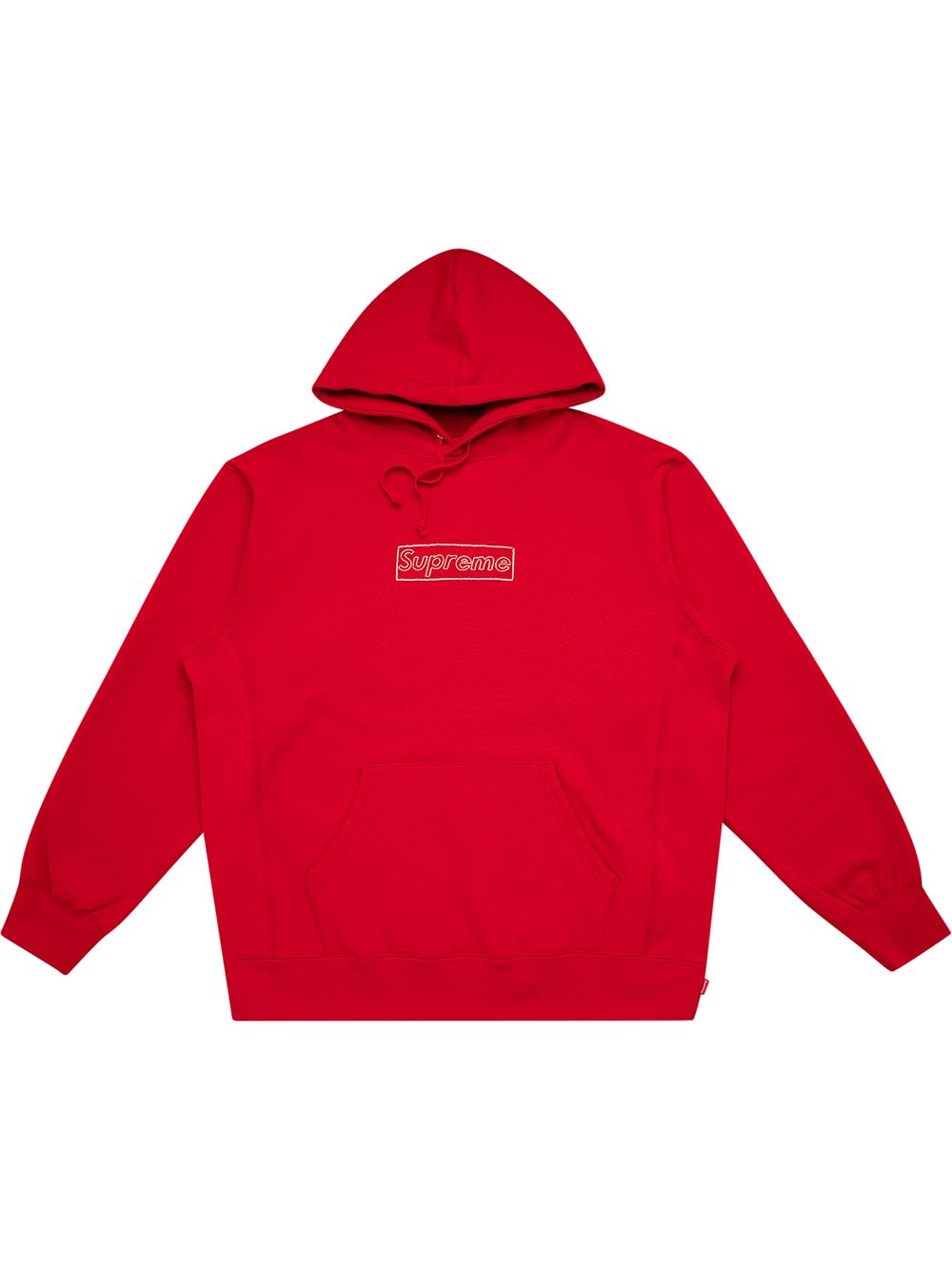 Supreme Kaws Chalk Hoodie mit Logo - Rot von Supreme