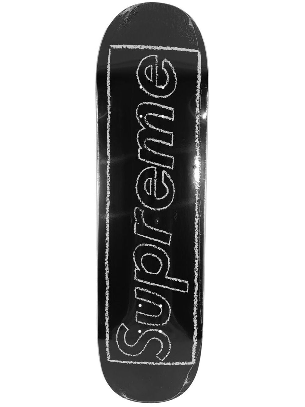 Supreme x KAWS Chalk Skateboard-Deck - Schwarz von Supreme