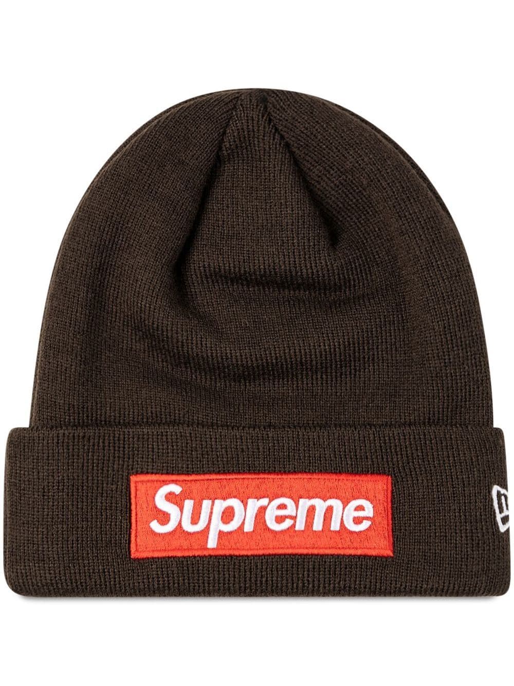 Supreme x New Era Beanie mit Logo-Patch - Braun von Supreme