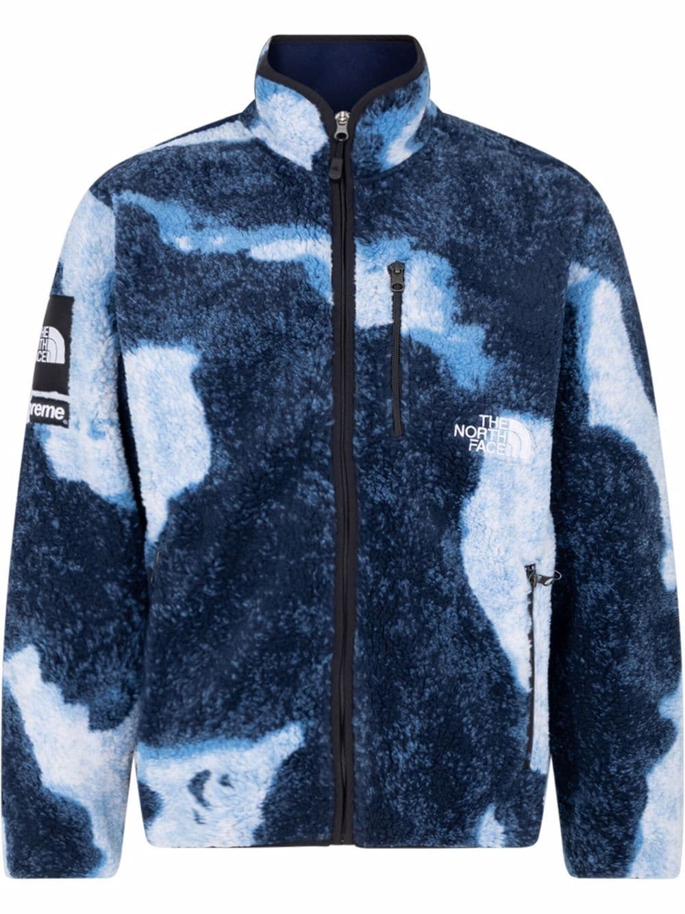 Supreme x TNF Fleecejacke mit Bleach-Effekt - Blau von Supreme