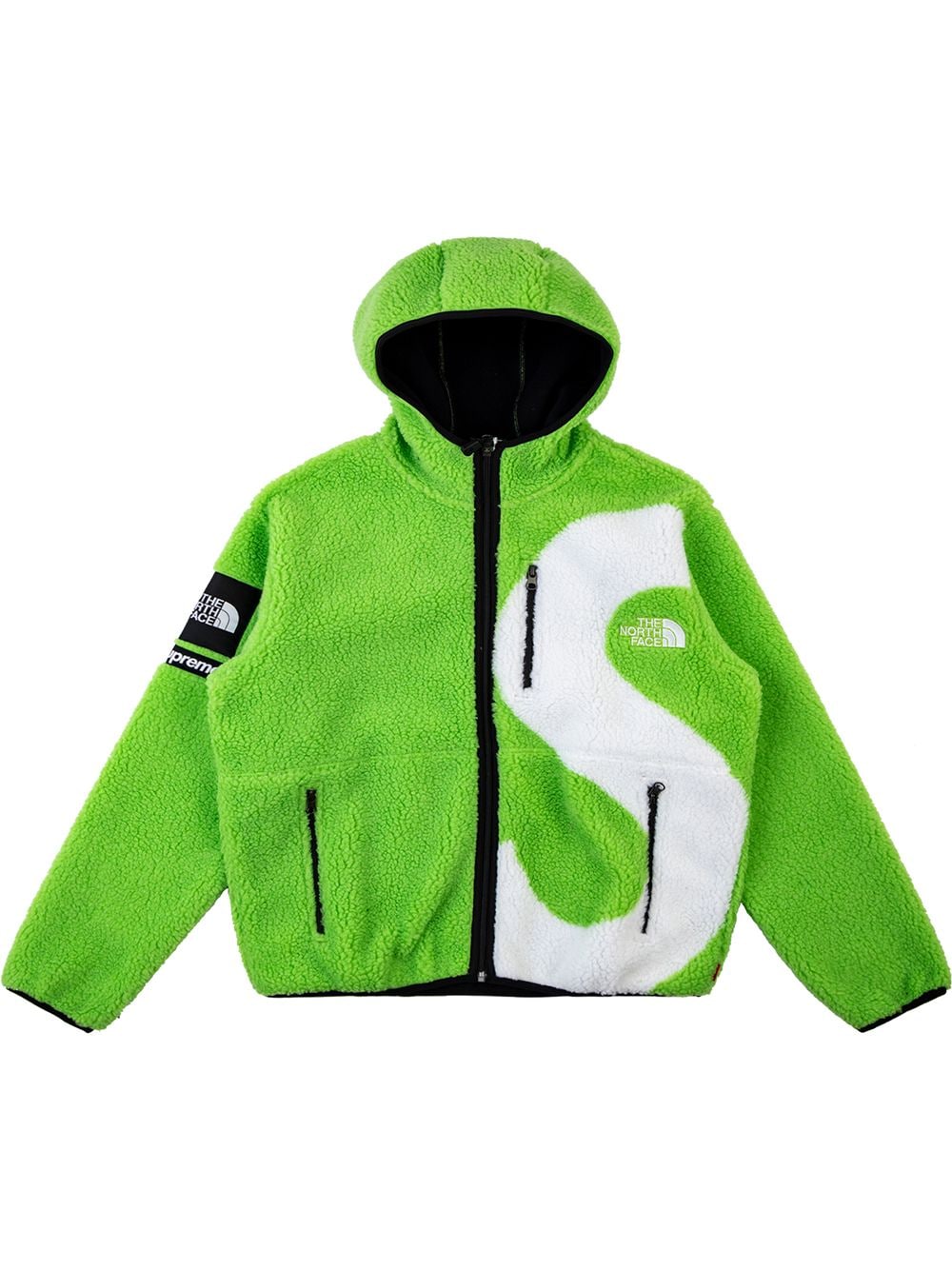 Supreme x The North Face Fleecejacke mit S-Logo - Grün von Supreme