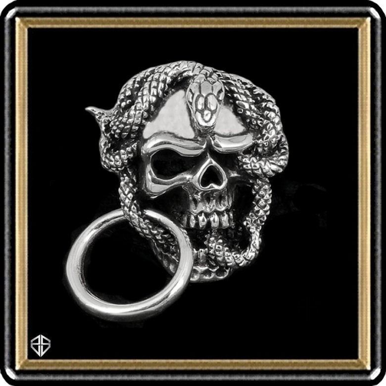 Schlangenschädel Concho Biker Wallet Chain Connector, Leder Handwerk Versorgung Schlangenschädel Concho Biker Wallet Chain Connector, Leder Handwerk Versorgung von SupremeSilverJewelry