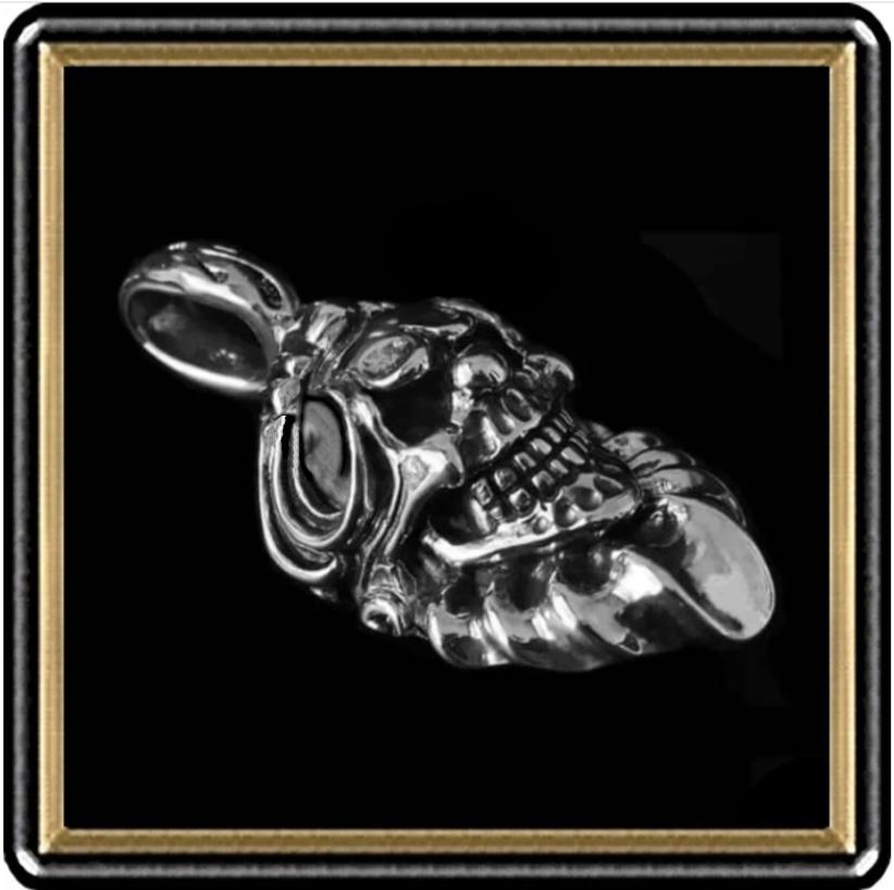 sterling Silber Clown Schädel Anhänger Gothic Biker Narr Schmuck sterling Silber Clown Schädel Anhänger Gothic Biker Narr Schmuck von SupremeSilverJewelry