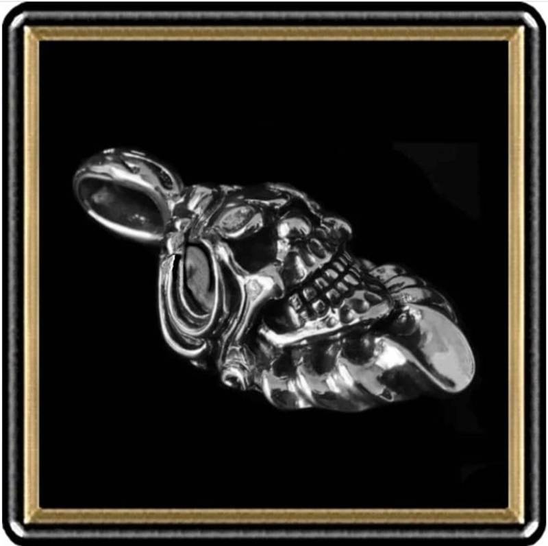 sterling Silber Clown Schädel Anhänger Gothic Biker Narr Schmuck sterling Silber Clown Schädel Anhänger Gothic Biker Narr Schmuck von SupremeSilverJewelry