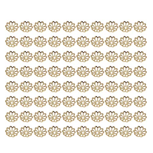 1000 Stück Schmuck Endkappe Endkappe Armband Halskette Charme Abstandshalter Blumenperlenende Halskette Spacer Perlen Blütenendkappen Spacer Perlen Ohrringe Jahrgang von Supvox