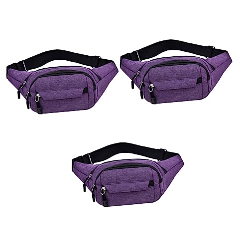 Supvox Brieftaschen Für Frauen Geldbörsen 3st Sport-gürteltasche Brieftasche Umhängetasche Violett Reisen Handytasche Draussen Sportzubehör Schwarze Crossbody-Geldbörsen Für Frauen von Supvox