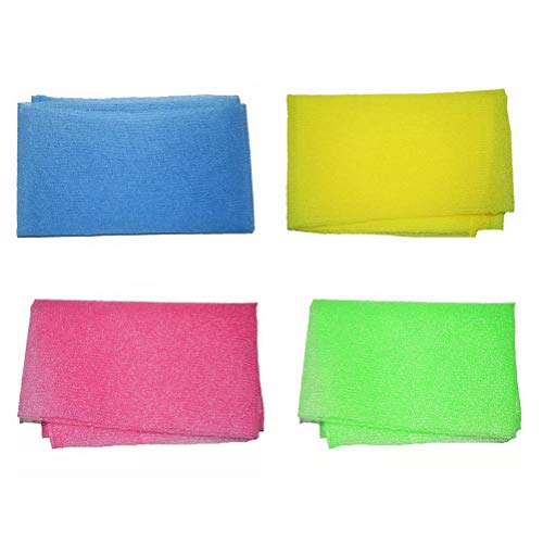 4 Stück Luffa Waschlappen Peeling-waschlappen Peeling-handtücher Für Den Rücken Badeschrubber Tragbare Badewäscher Luffa-tuch Badetücher Peeling-handtuch Koreanisch Badetuch von Supvox