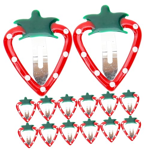 SUPVOX 15 Stück Teiliges Erdbeer Haarspangen Süße Frucht Haarclips für Mädchen Robuste Haarschmuck Accessoires Einfach zu Tragen Geeignet für Haartypen Styling Hilfen von Supvox