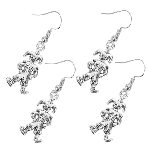 SUPVOX 4 Paare Vintage Clown Ohrringe Damen Dangle Statement Schmuck für Karneval Halloween Festival Party Lustige und Niedliche Clown Accessoires Neuheit von Supvox