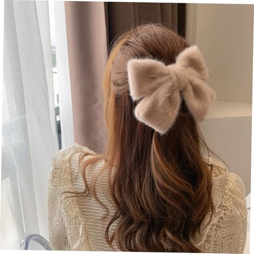 SUPVOX 6 Stück Teiliges Plüsch Haarklammern mit Großer Schleife Weiche Haarspangen in Farben Modische Haarschmuck Clips für Damen und Mädchen Styling Zubehör von Supvox