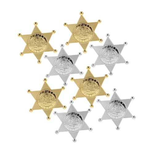 SUPVOX 8 Stück Teiliges Kleine Kunststoff Leichte Cosplay Party Anstecknadeln in Gold und Silber Geeignet als Kostümzubehör für Karneval von Supvox